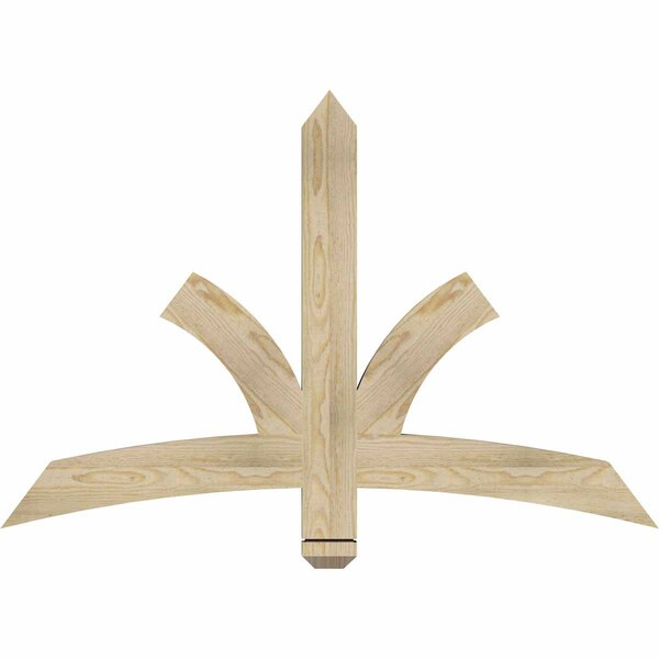 Ekena Millwork Davenport Rough Sawn Timber Gable Bracket, Douglas Fir, 48"W x 32"H x 2"D x 4"F, 16/12 Pitch GBW048X32X0204DAV00RDF - main